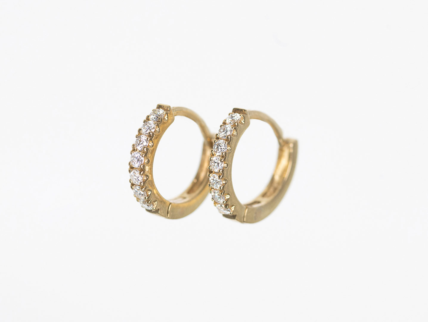 Irresistible Diamonds Yellow Gold Huggies