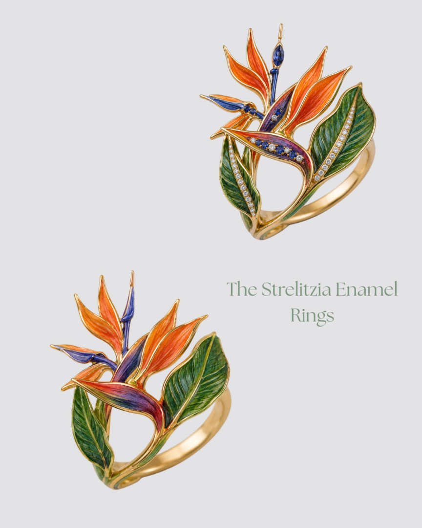 The Strelitzia Gemstone Rings by Irresistible Diamonds Group
